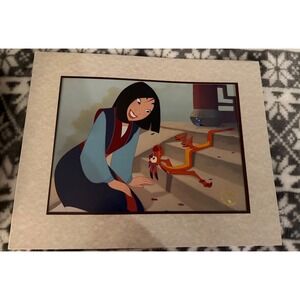 Disney Store Lithograph Collection Set Mulan Pocahontas A Bugs Life Matted Art